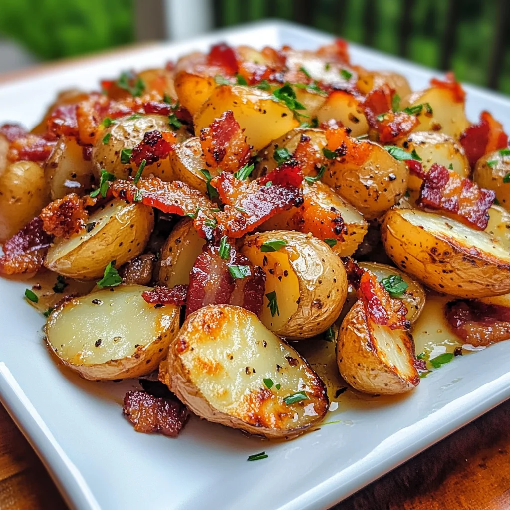 Crispy Bacon Honey Roasted Potatoes
