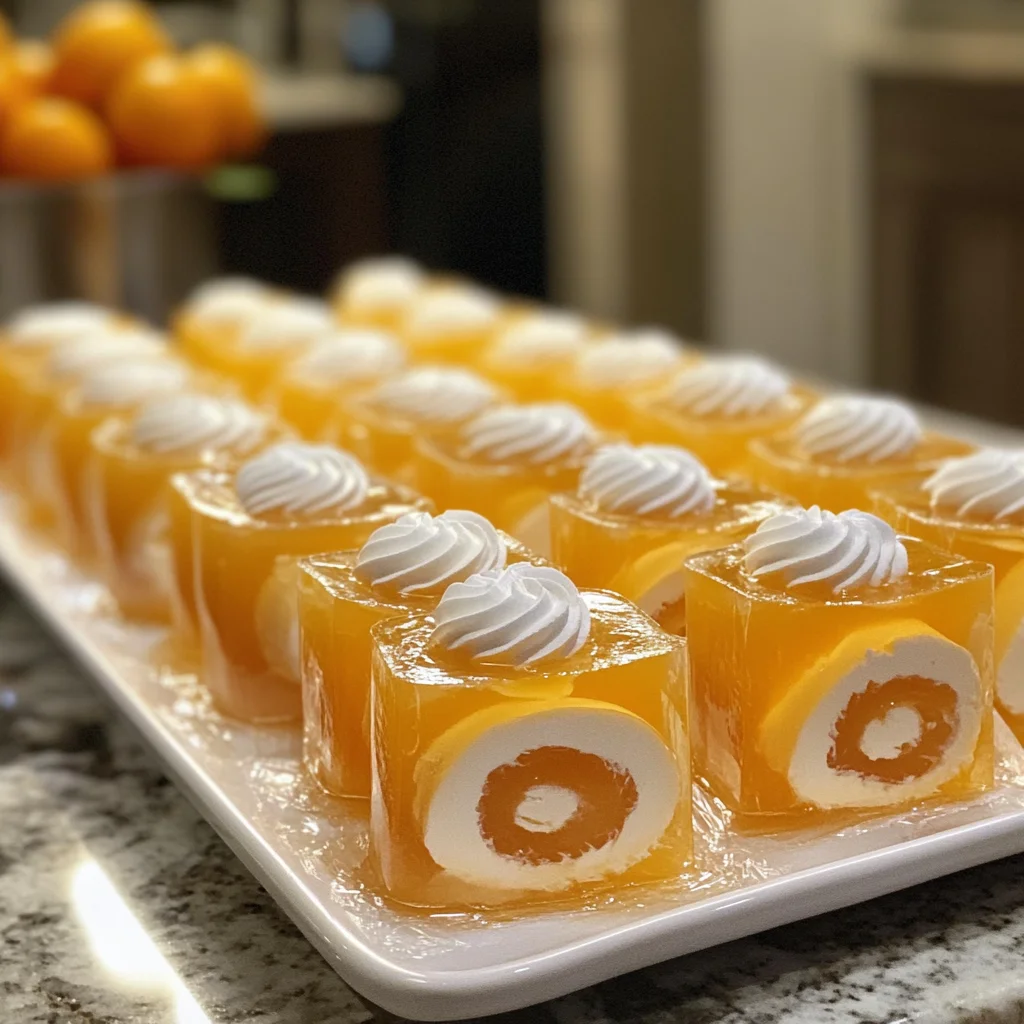 Creamsicle Vodka Jello Rollups
