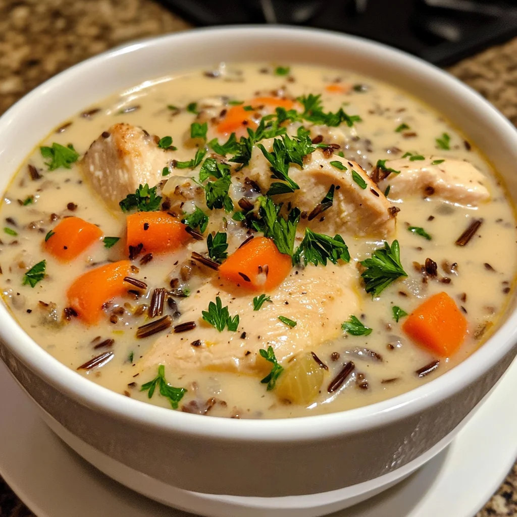 Slow Cooker Creamy Chicken Wild Rice Soup