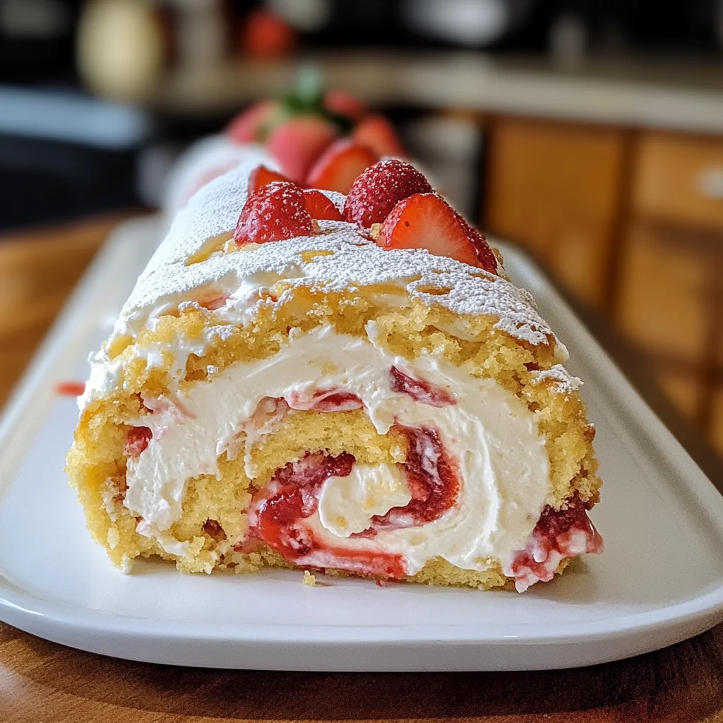 Strawberry Shortcake Cheesecake Roll