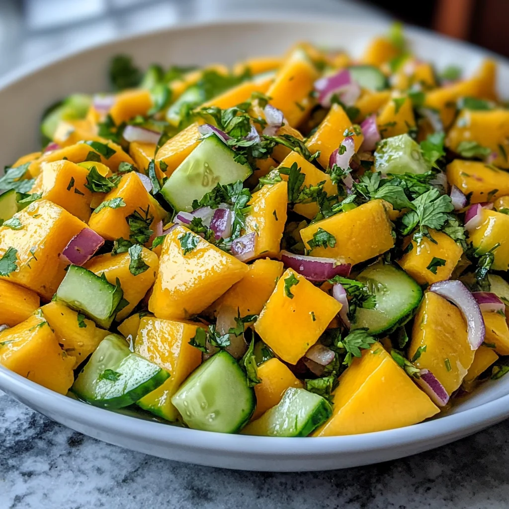 Refreshing Mango Cucumber Salad