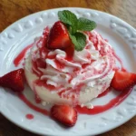 Strawberry Mousse with Strawberry Sauce