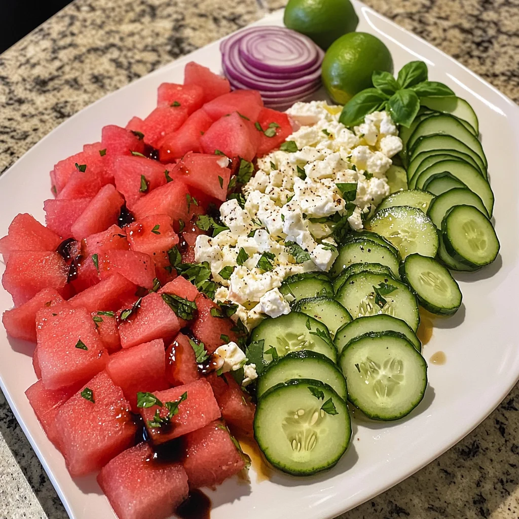 Watermelon Cucumber Salad Recipe