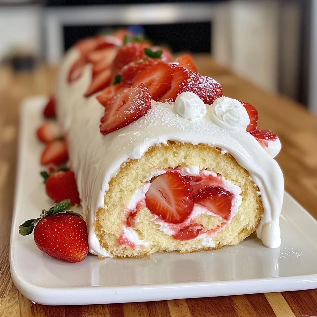 Strawberry Shortcake Cheesecake Roll