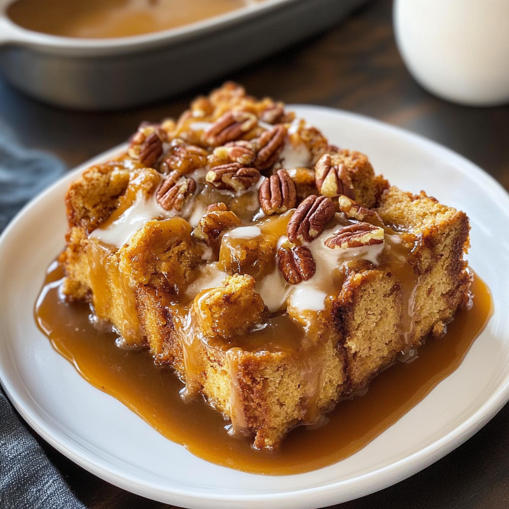 Pumpkin Pecan Bread Pudding