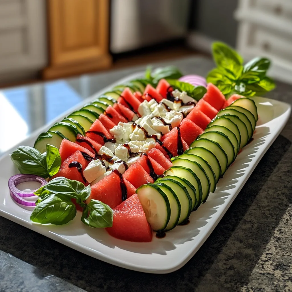 Watermelon Cucumber Salad Recipe