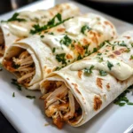 Cheesy Garlic Chicken Wraps