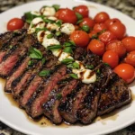 Balsamic Caprese Grilled Flank Steak