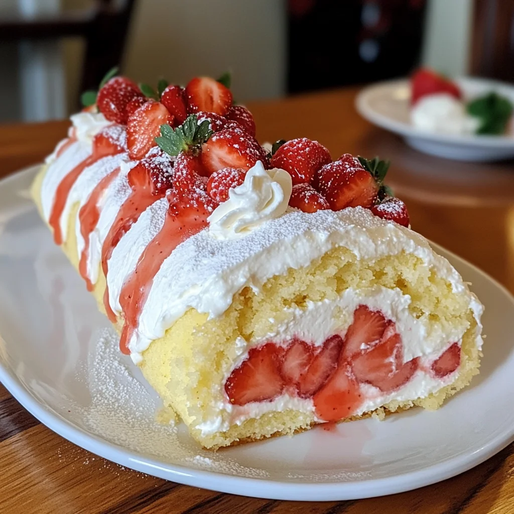 Strawberry Shortcake Cheesecake Roll