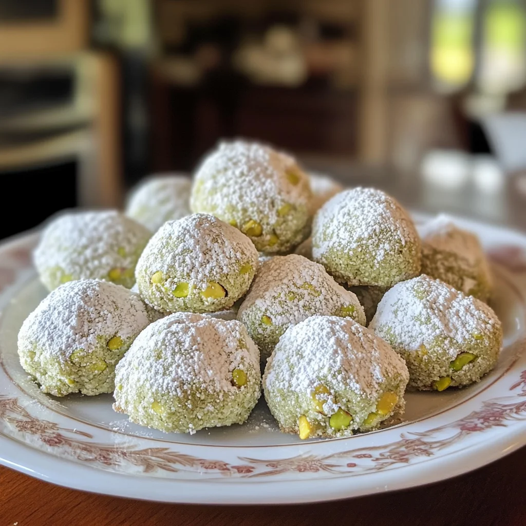 Homemade Pistachio Wedding Cookies