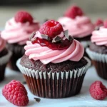 Raspberry Chocolate Lava Cupcakes
