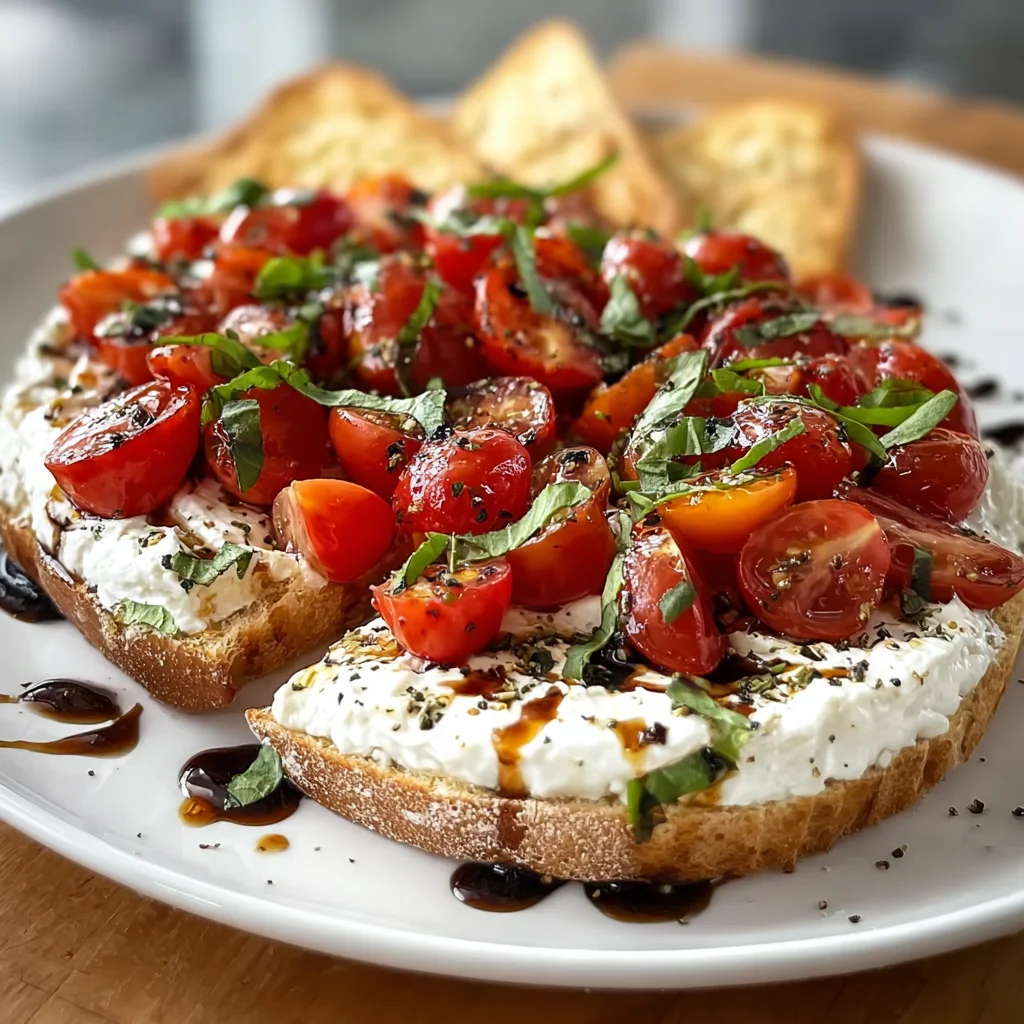 Bruschetta Cheese Tomato Basil