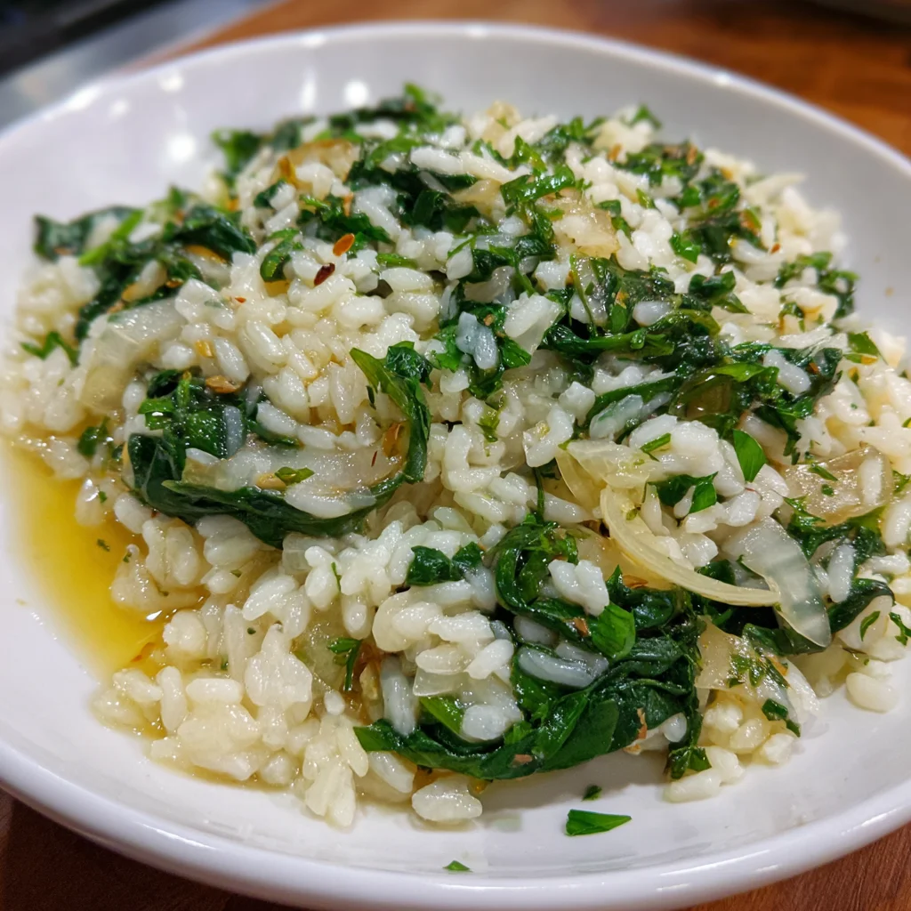 Greek Spinach and Rice