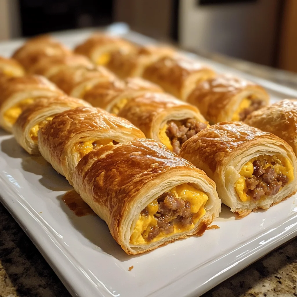 Sausage Egg and Cheese Breakfast Roll-Ups