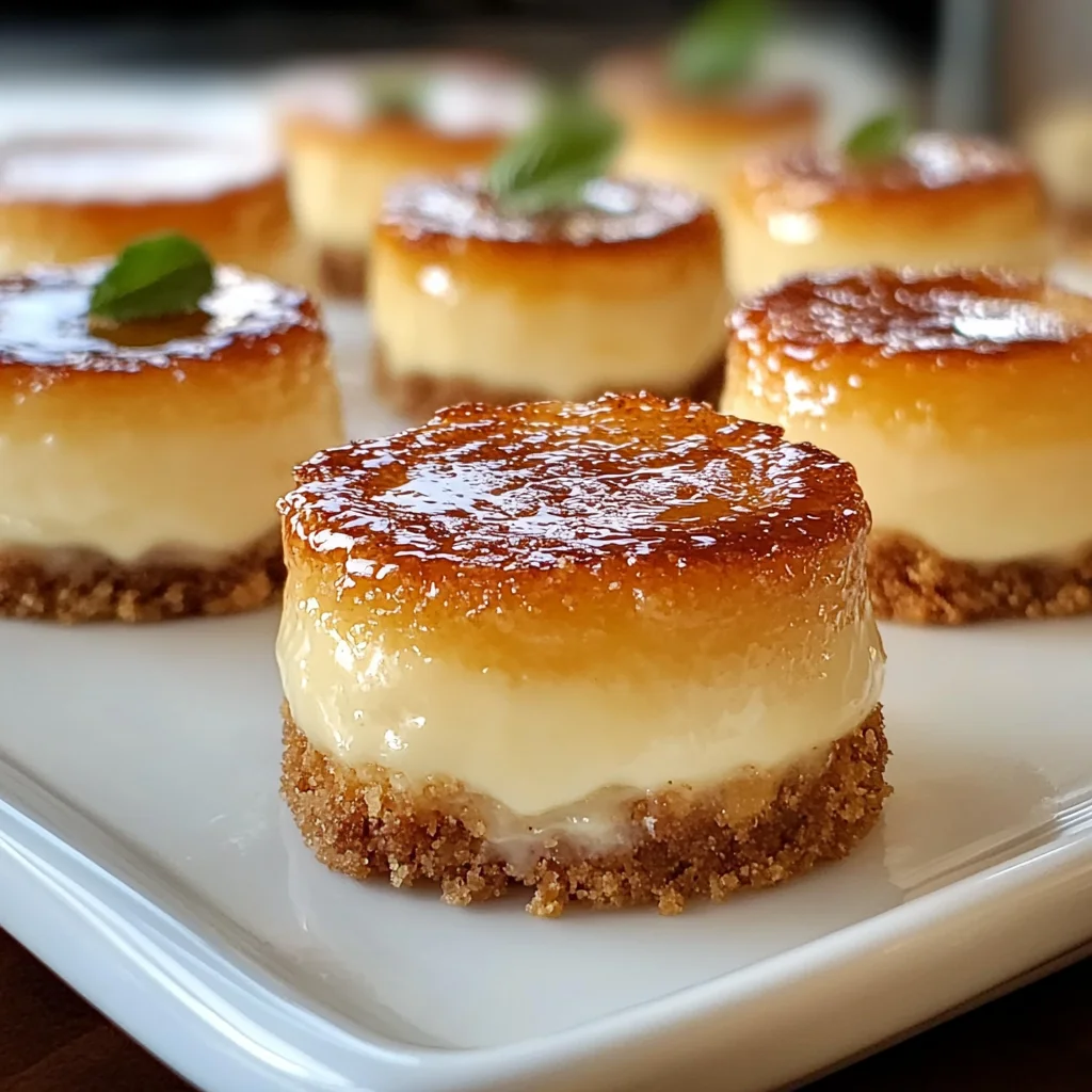 MINI CREME BRULEE CHEESECAKES