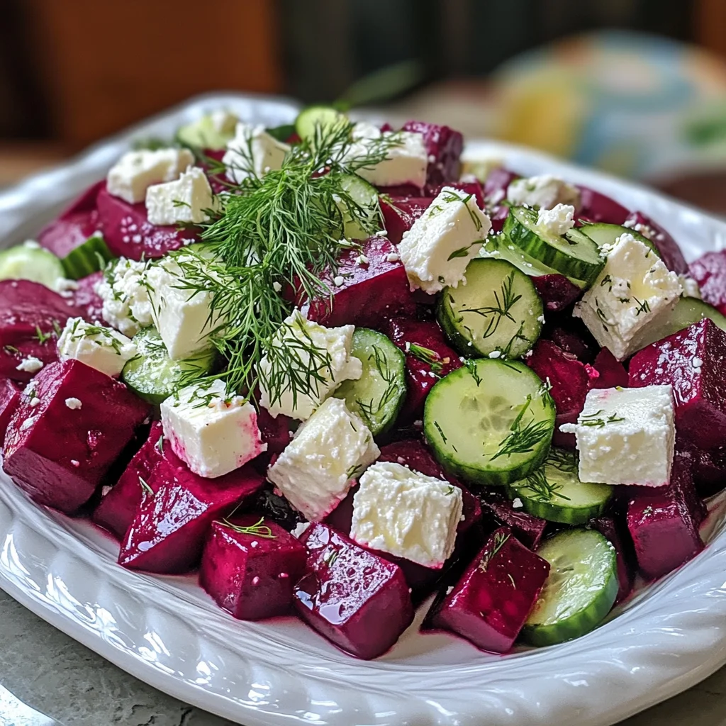 Beet Salad with Feta, Cucumbers & Dill