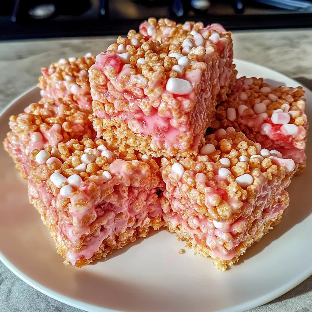 Strawberry Crunch Rice Krispie Treats