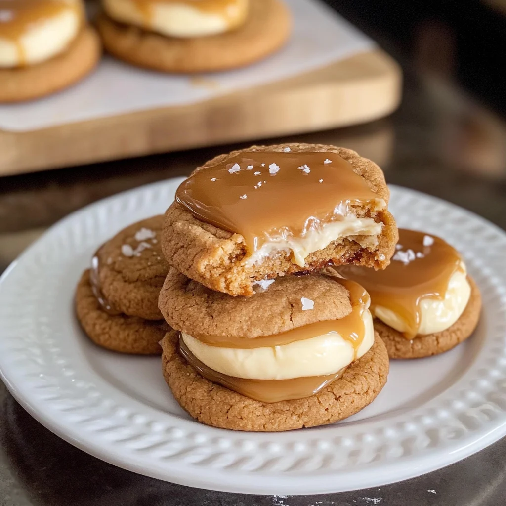 Salted Caramel Cheesecake Cookies
