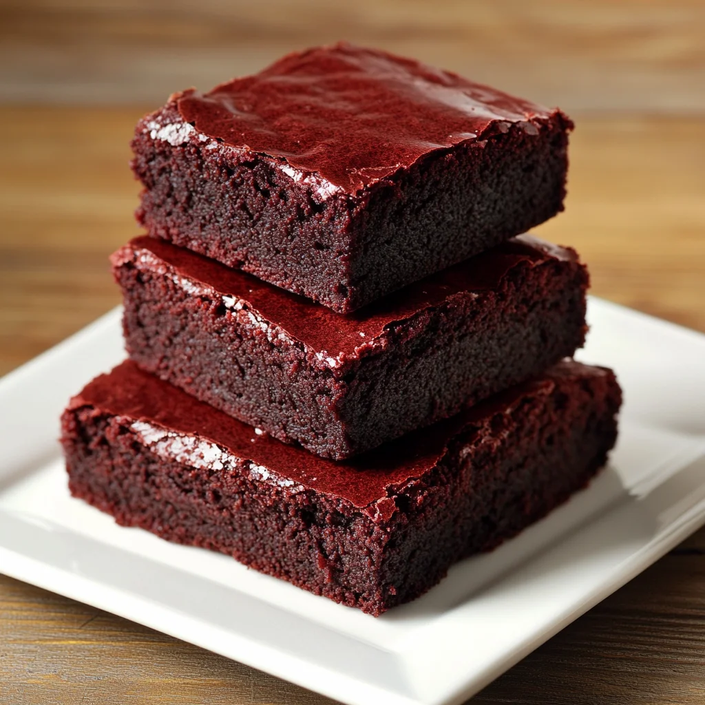 Fudgy Red Velvet Brownies Recipe