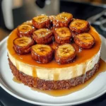 Caramelized Banana Cheesecake with Rum Glaze