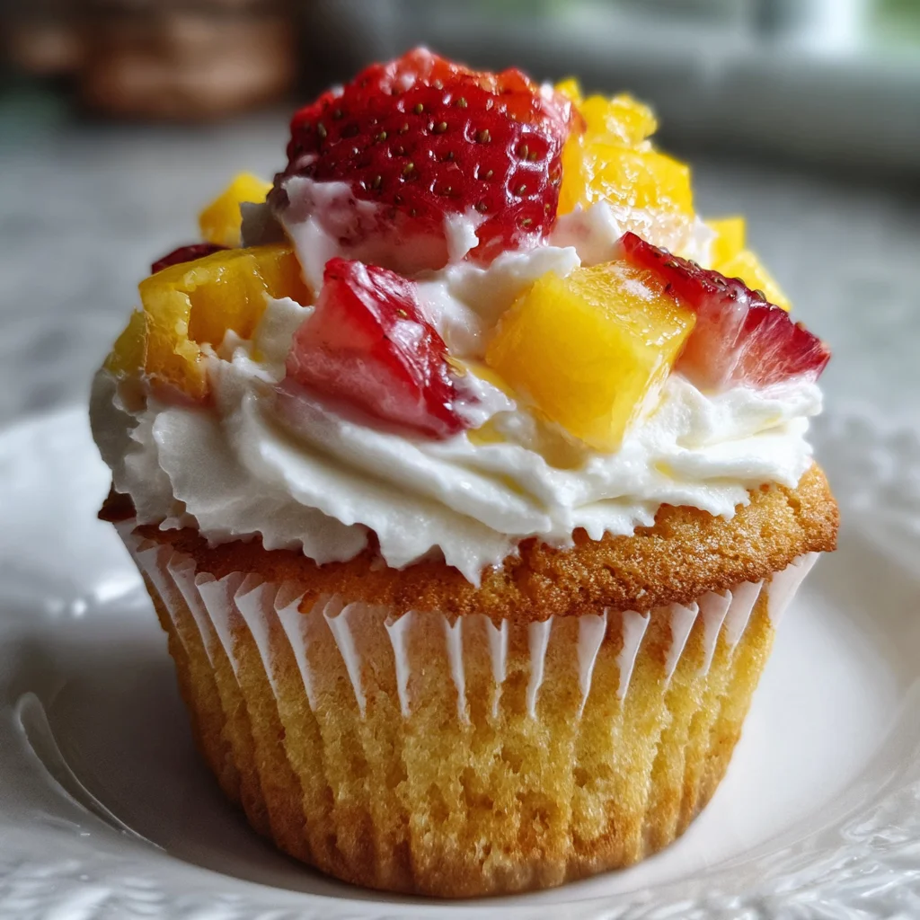 Strawberry Mango Cupcakes