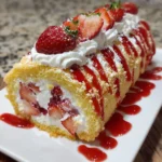 Homemade Strawberry Shortcake Cheesecake Roll Delight Awaits!