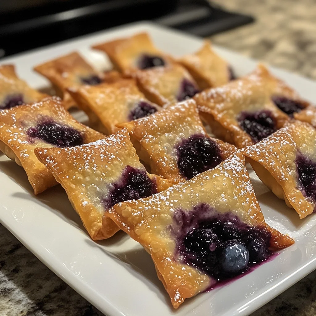 Air Fryer Blueberry Cheesecake Wontons Recipe