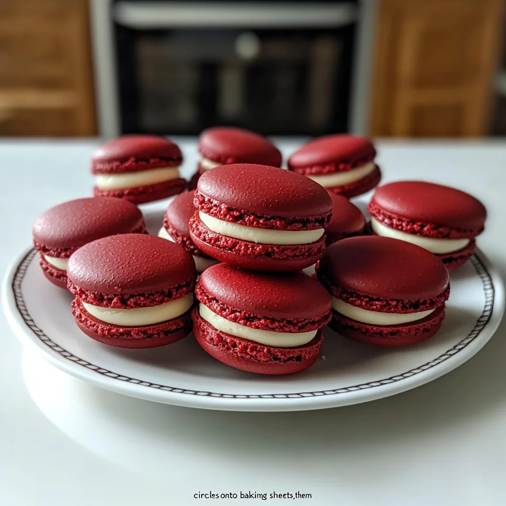 Red Velvet Cake Macarons