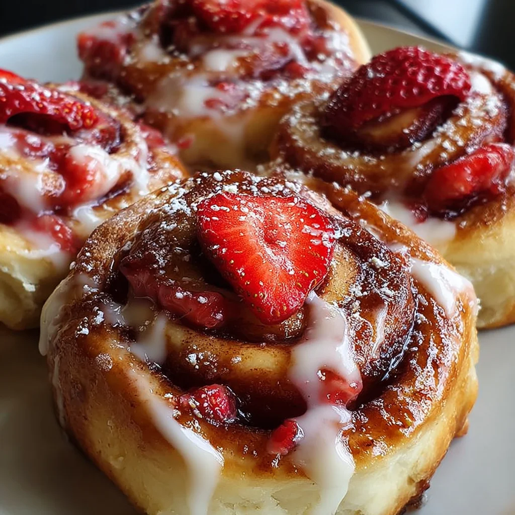 Strawberry Cheesecake Cinnabon Rolls