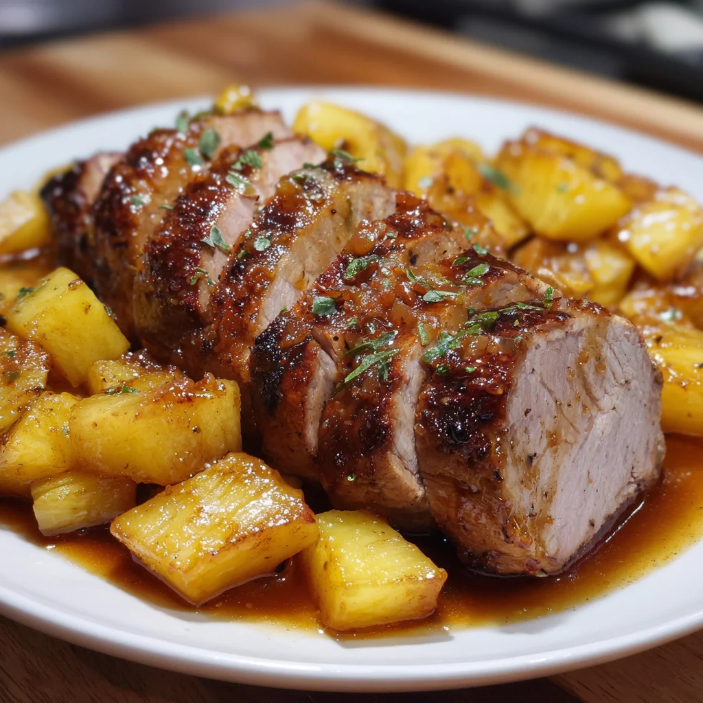 Slow Cooker Pineapple Pork Loin