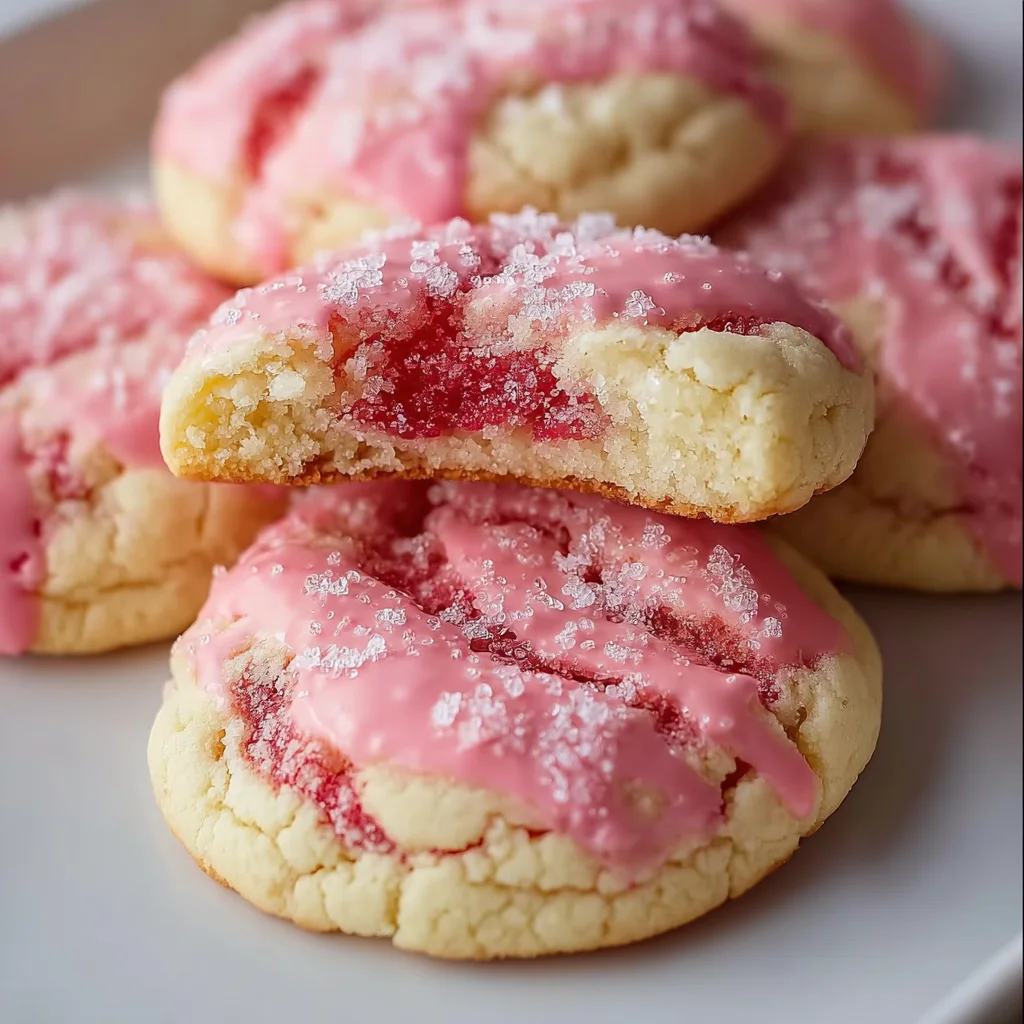 Soft Strawberry Cheesecake Cookies