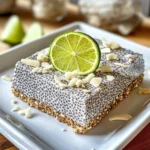 Refreshing No-Bake Chia Pudding Bars with Zesty Coconut Lime Flavor