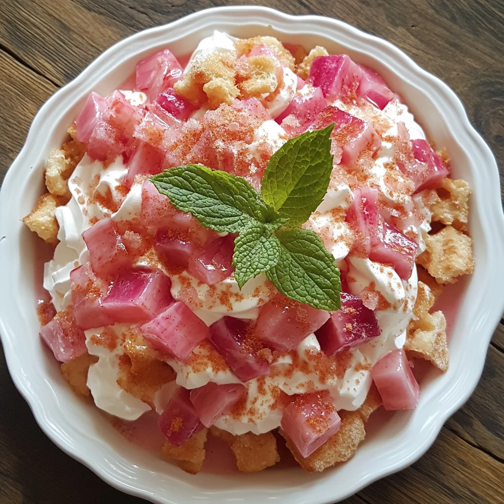 Roasted Rhubarb & Rose Eton Mess