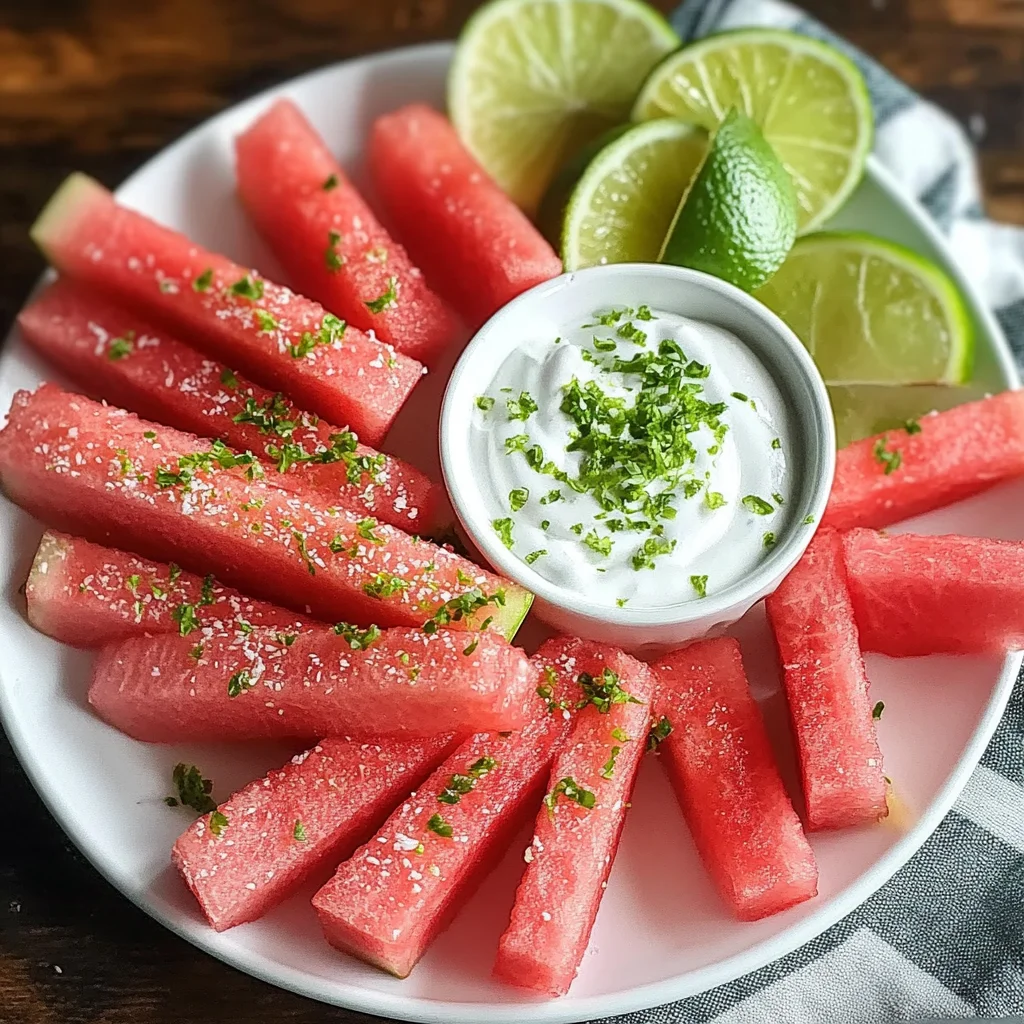 Watermelon Fries with Coconut Lime Dip