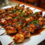 Bourbon Chicken Skewers