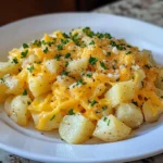 Cheesy Potato Egg Scramble