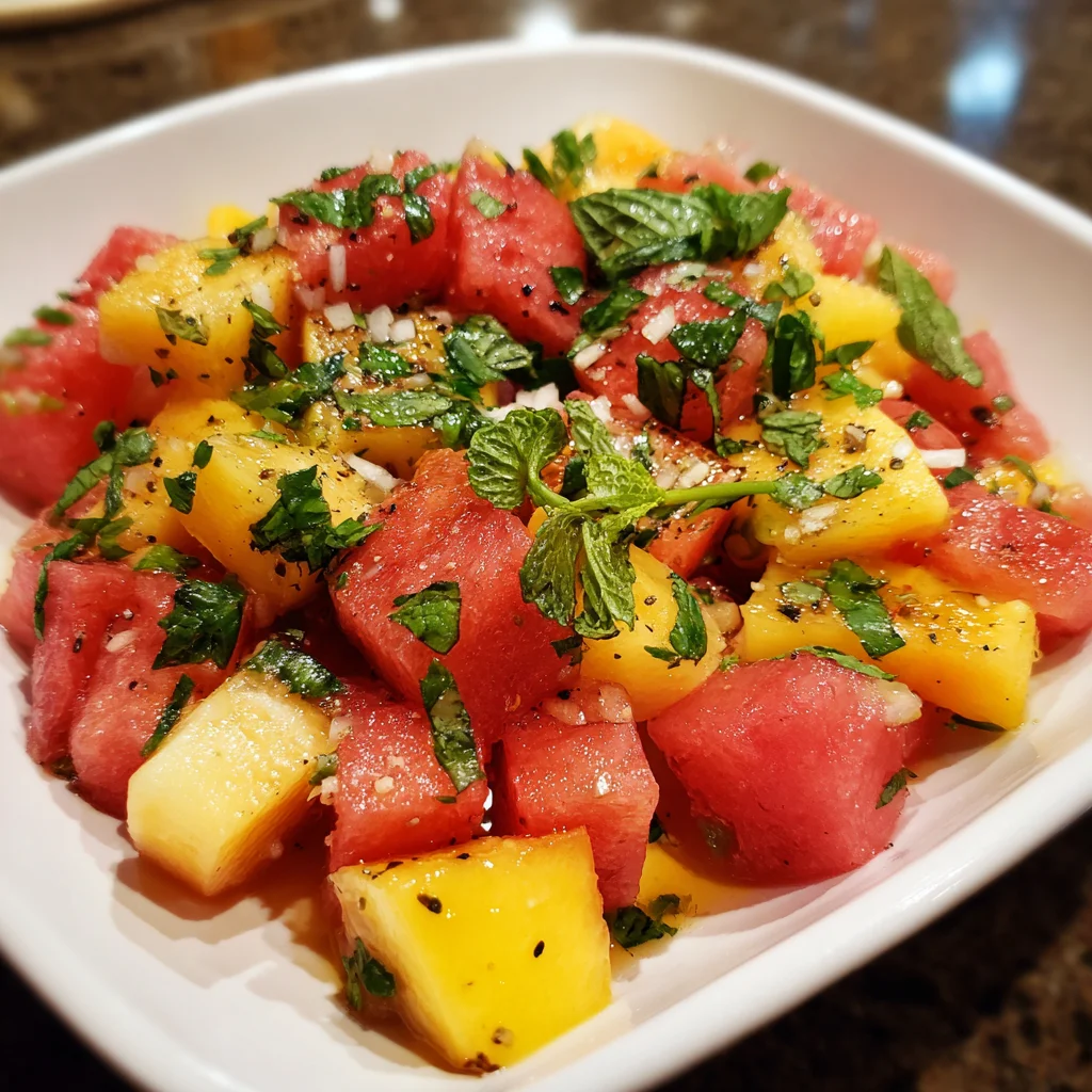 Peach Watermelon Salad