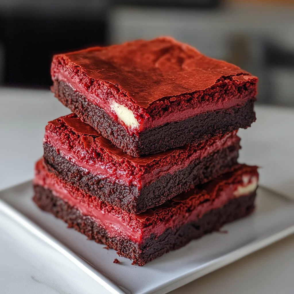 Fudgy Red Velvet Brownies Recipe