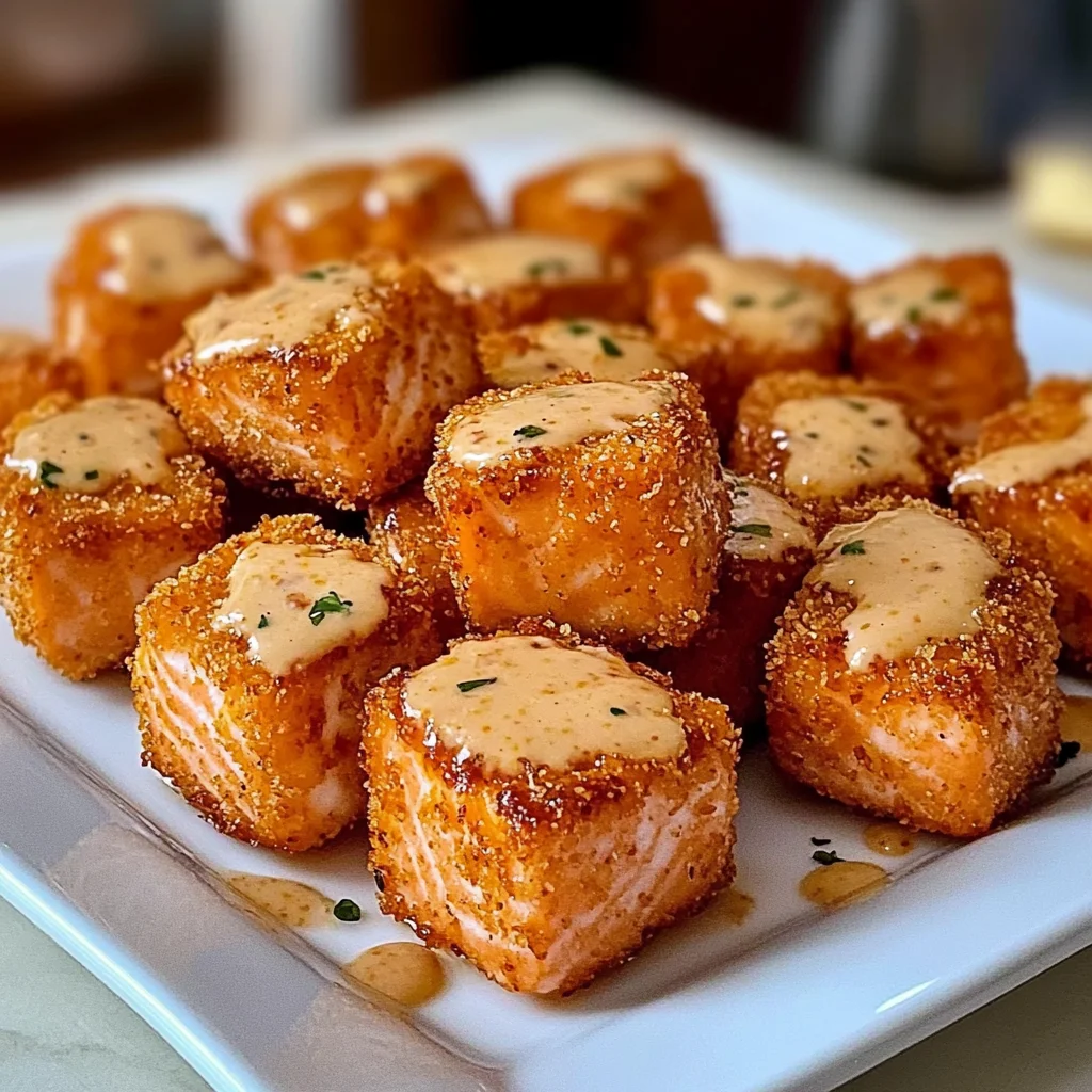 Crispy Bang Bang Salmon Bites