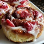 Strawberry Cheesecake Cinnabon Rolls