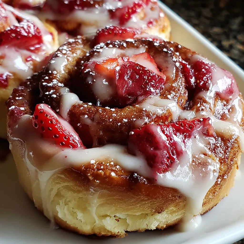 Strawberry Cheesecake Cinnabon Rolls