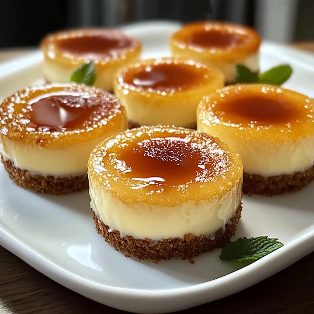 MINI CREME BRULEE CHEESECAKES