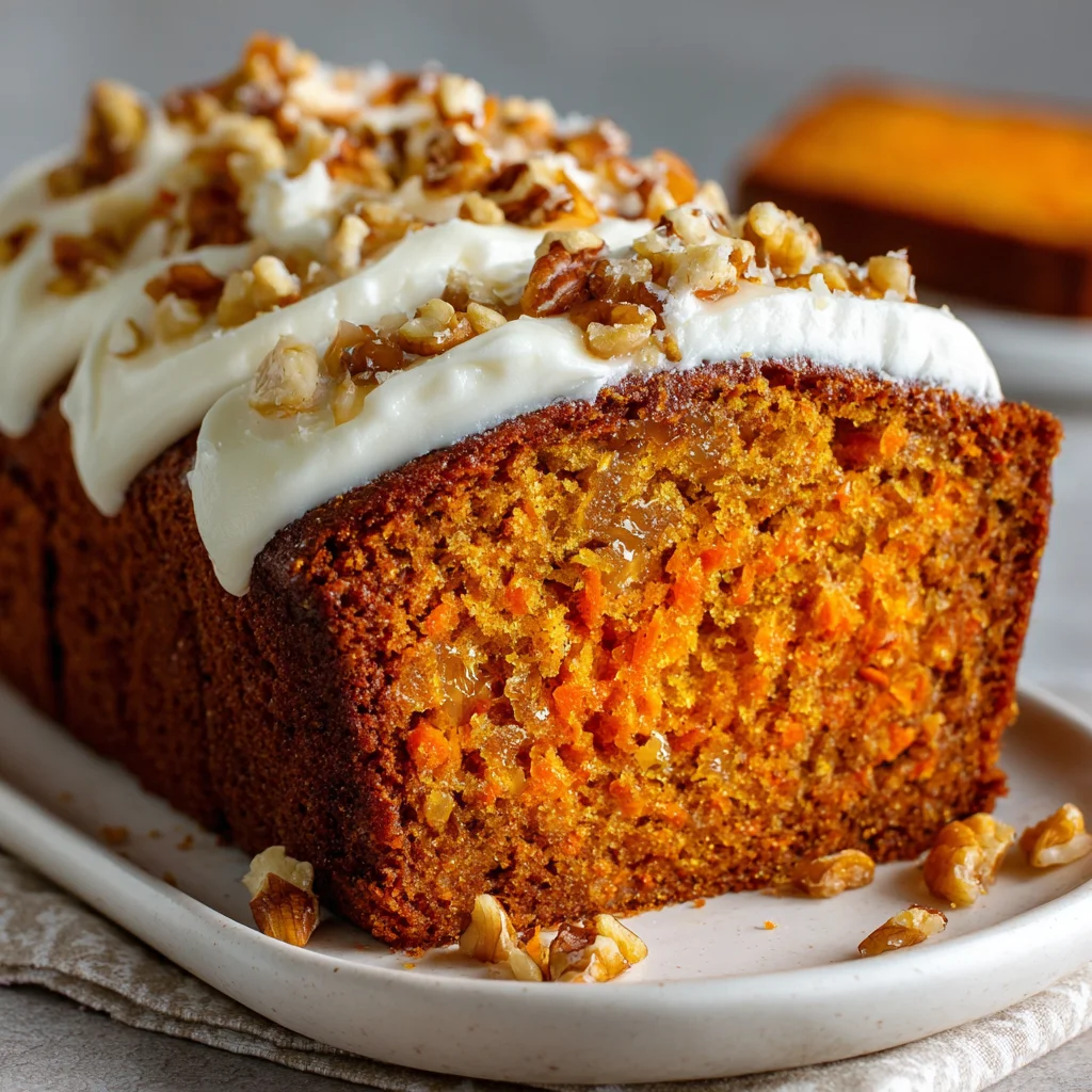 Carrot Cake Loaf – Moist, Spiced, and Irresistibly Delicious!