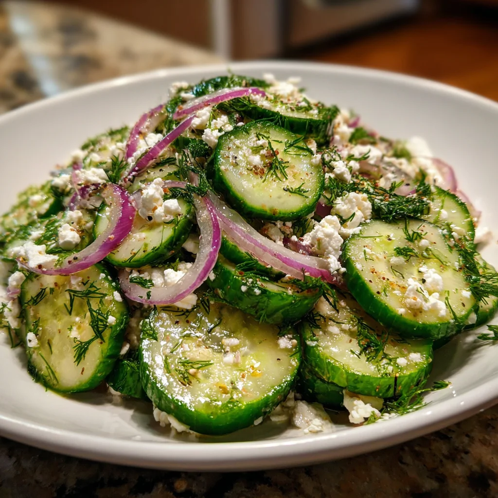 Cucumber feta salad