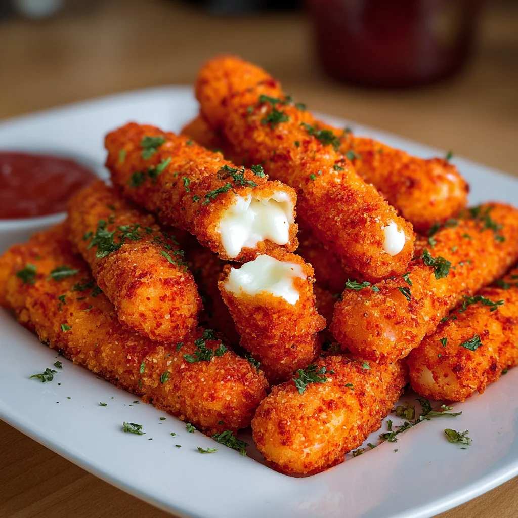 Hot Cheeto Mozzarella Sticks Recipe