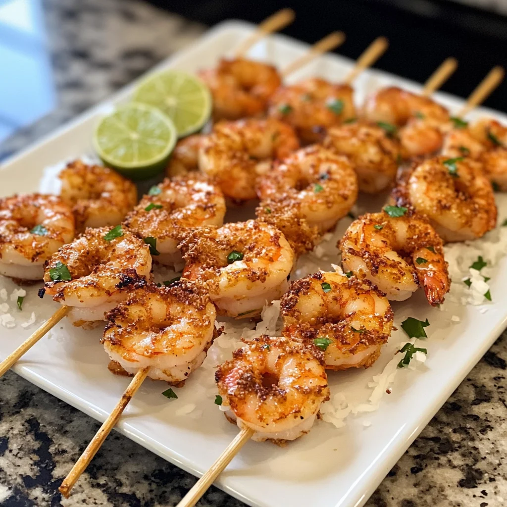 Coconut Lime Shrimp Skewers