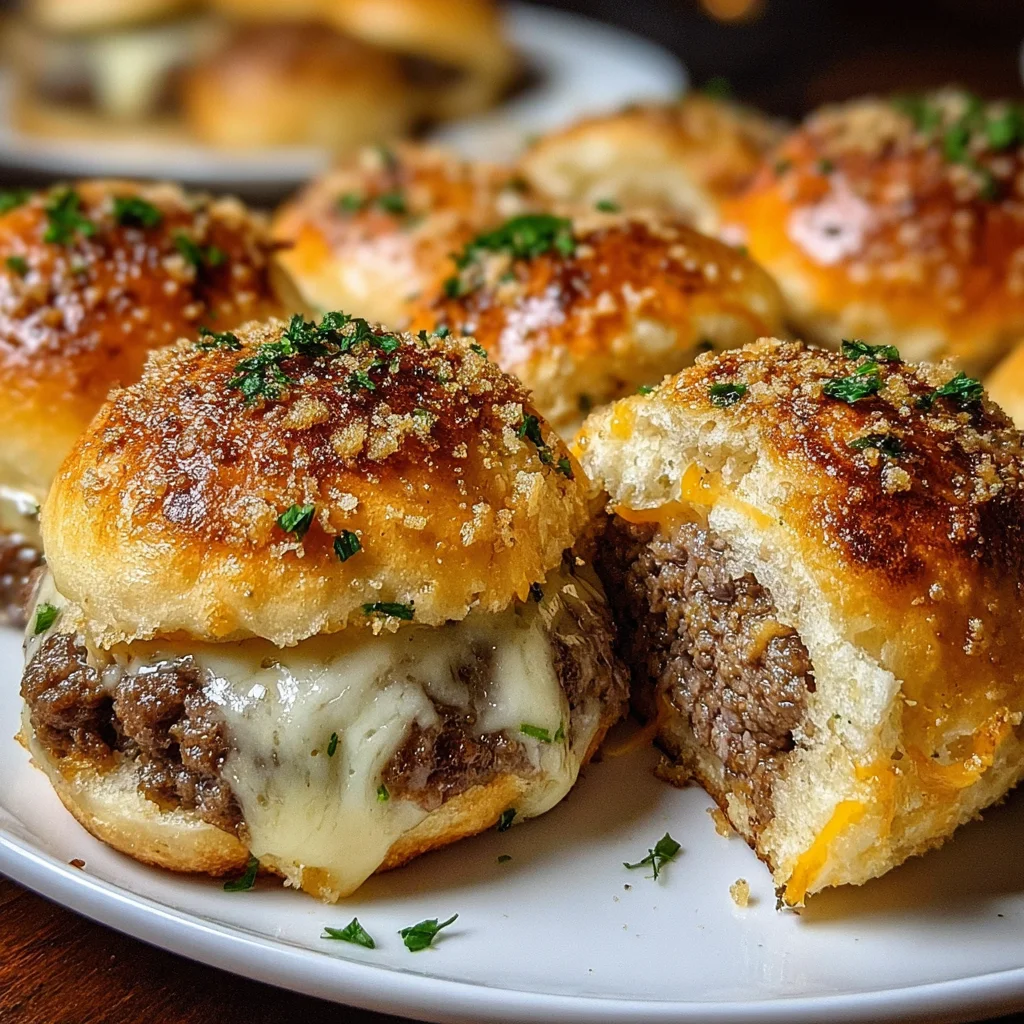Garlic Parmesan Cheeseburger Bombs Recipe