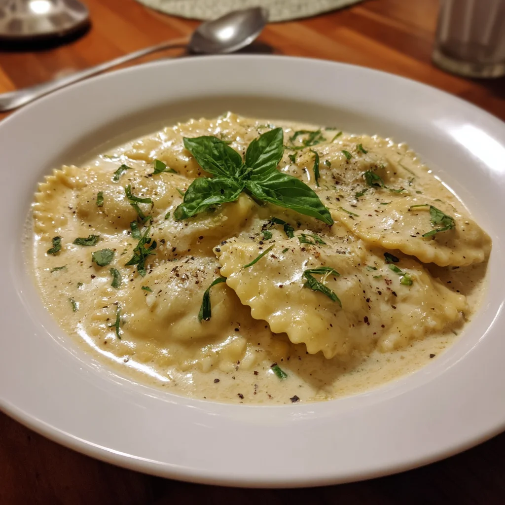 Creamy Tuscan Ravioli Soup