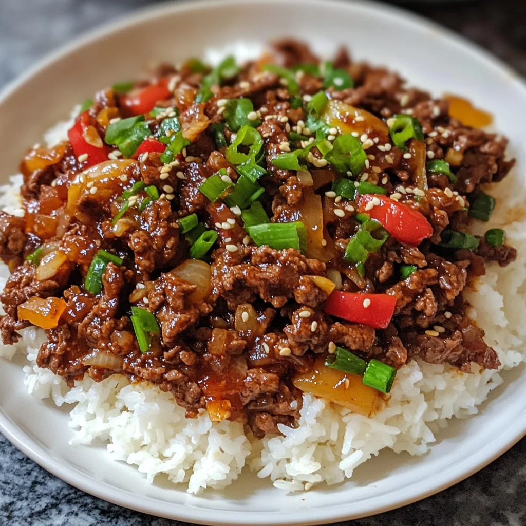 crispy chilli beef rice: takeout fakeout in 20 mins!