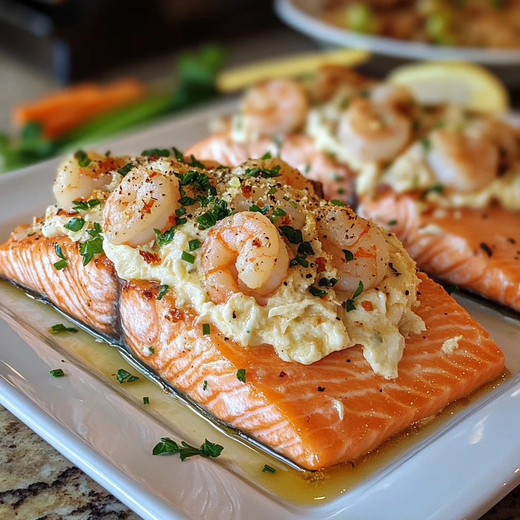 Seafood Stuffed Salmon – Elegant & Easy!
